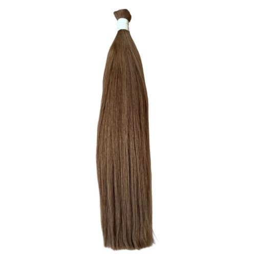 Prémium minőségű barna emberi póthaj - 50 cm (7-8-as árnyalat)