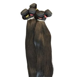   Orosz tressz technikával készült fekete emberi póthaj - 55-60 cm
